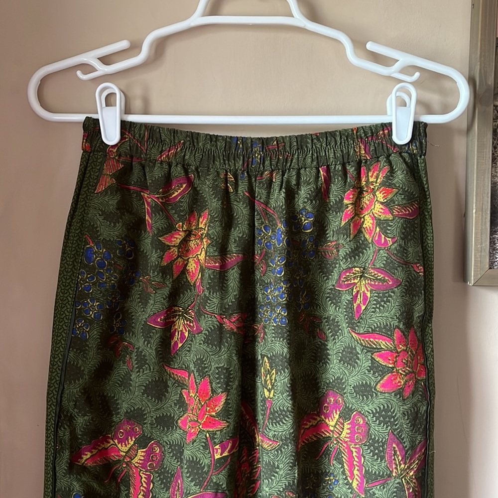 Anthropologie | Ett:Twa Boho “Schuyler” Green Floral Printed Pants Size XS - Picture 5 of 13
